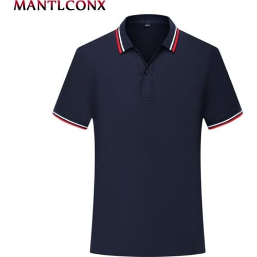 MANTLCONX Brand Mens Polo Shirt New Summer Short Sleeve Polo masculina Slim Tops Casual Breathable Solid Color Business Shirt