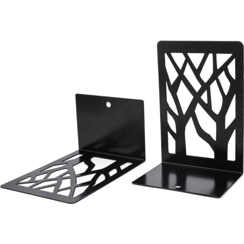 Book Ends Metal Bookends Books Support Book Stoppers for Home Office Bookshelves 6Pcs