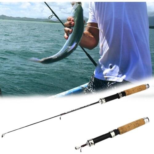 60cm Mini Fishing Rod Portable Light Weight Telescopic Sea Fishing Rod Handle Ultralight Travel Boat Rod Pole Tackle Tool