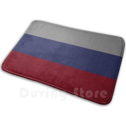 Flag Of Russia Soft Non-Slip Mat Rug Carpet Cushion Russian Flag Flag Of Russia Russia Patriot Patriotic Symbol Russia