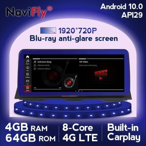 NaviFly Android10 12.5" Qualcomm car gps navigation radio player for BMW 5 Series F10 F11 520i (2011-2016) CIC/NBT system