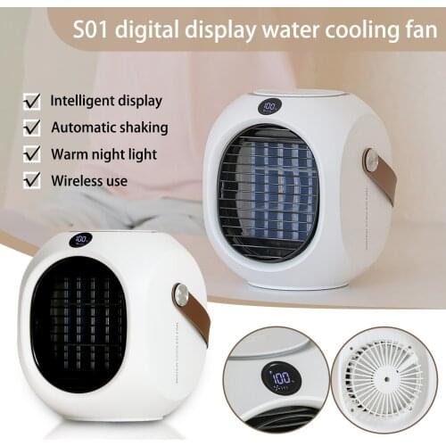 New Mini Portable Air Cooler Fans Air Conditioner Desktop Air Cooling Fan Humidifier Purifier For Office Bedroom Usb Charg#g4