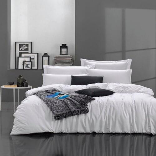 100% Natural Cotton Solid Color Double Duvet Cover Set FreshColor 4-Piece Modern And Stylish Design European American Style