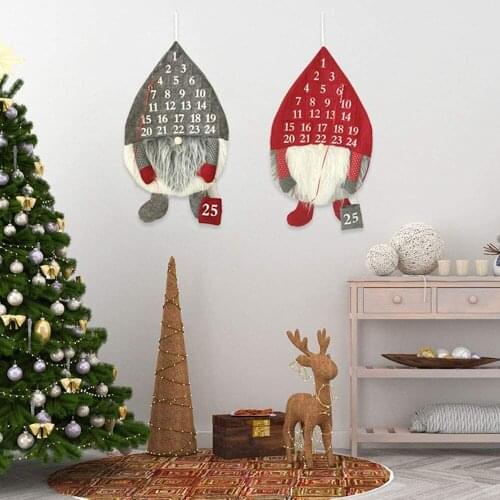 Creative Non-woven Christmas Advent Calendar Christmas Forester Red Grey Christmas Advent Calendar Decoration Home Decoretion