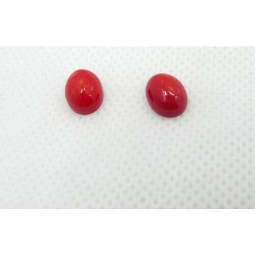 Top quality Red Coral jewelry Cabochon 7x9mm Oval Semi Stone Cabochon Ring Face for gem stone coral jewelry making,3pcs/lot