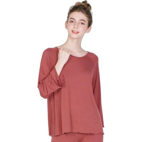 Bielizna nocna Spring and Autumn Pijamas Women home Tops Shirts Plus Size 6XL Ruffle sleeve Loose sleepwear for women