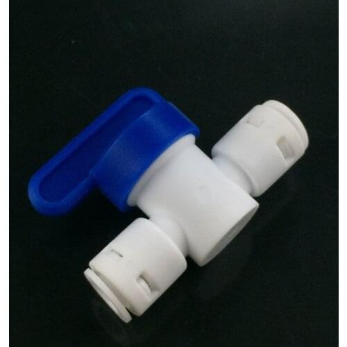 Free shipping 10pcs/lot 1/4 Plastic ball valve RO Water Purifier Parts pressure Regulator Valve Quick push in Connect ID6.35mm