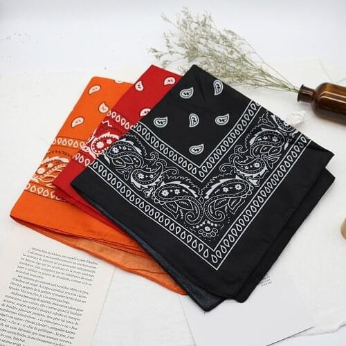 Headwear Wrist Wraps Head Square Scarves Print HandkerchiefBandana kerchief Unisex Hip Hop Black Hair Band Neck Scarf Sports