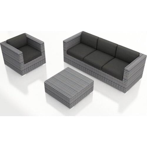 Luxury Design 3 Piece Weathered Stone Modern Furniture Sofa Set