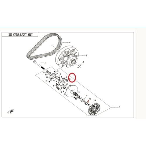 6PCS CLUTCH PAD SUIT FOR CF550/191R-X550 /CF500 parts code is 0GR0-051004 no.6 in the drawing