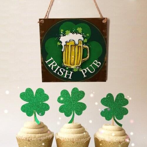 St Patricks Wooden Decoration Plaque Pendants DIY Party Decor Hanging Signs Irish Ornament For Home