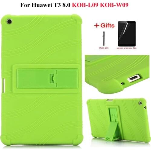 Ultra Slim Soft Silicon Case for Huawei MediaPad T3 8.0 KOB-L09 KOB-W09 Tablet Funda Cover for Honor Play Pad 2 case+Gifts