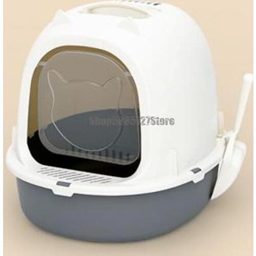 Cat Litter Basin Semi Closed Small Deodorant And Anti Splash Large Cat Litter Cat Supplies Kitten Toilet