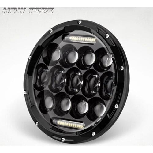 Universal 7" Led Car Motorcycle Headlight H4 Phare Farol Headlamp Head Light for Harley Softail Cafe Racer Chopper