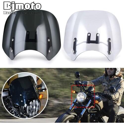 BJMOTO Motorcycle Windshield Windscreen with Bracket Accessories Fits for Honda Rebel CMX 300/500 2017-2020