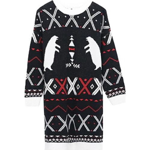 Plus Fertilizer XL Womens Fat MM Long Sweater Skirt Hit Color Large Size Slim Loose Knitted Simple Cover Meat