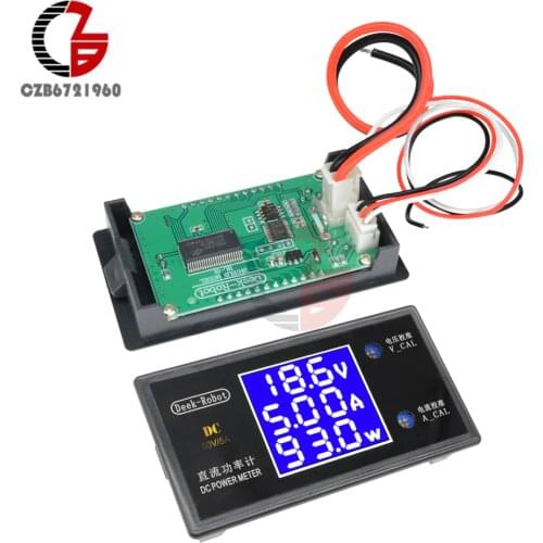 0-50V/100V 0-5A/10A High Power Digital Voltmeter Ammeter Motorcycle Car Voltage Current Power Meter 12V Volt Tester Detector