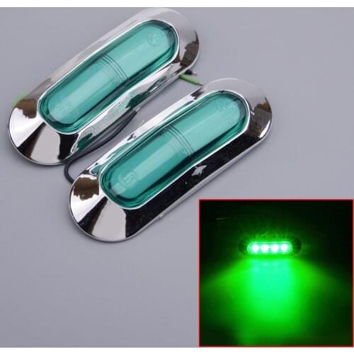1Set 12-24V 4 LED Side Marker Turn Signal Light Lamp 2W Plastic For Trailer Truck Lorry SUV Boat