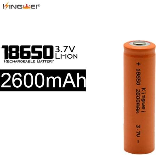 10pcs/lot Kingwei 18650 Batteries 3.7v 2600Mah Rechargeable for Laser Pen Flashlight Powerbank e-cigarettee Headlight Torch