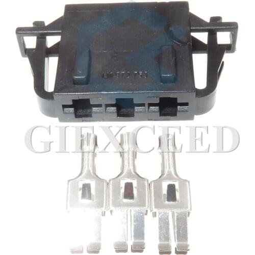 2 Sets 3 Pin 1J0 972 753 Automotive Cable Connector Female Auto Fan Wire Sockets 6.3mm 1J0972753 For VW Audi