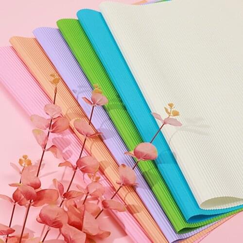 20 Pcs Packing Paper Thickened Two-color Paper Bouquet Wrapping Paper Handmade Diy Material Monochrome Corrugated Paper