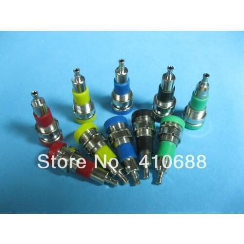 28mm Brass Banana Jack For 4mm Banana Plug Nickel plated 5 Colors 500 Pcs Per Lot Hot Sale High Quality