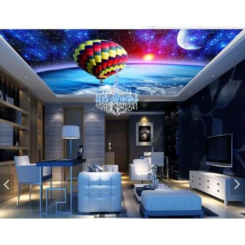3D wallpaper custom 3d ceiling wallpaper murals Sky zenith ceiling decoration mural universe wall 3d living room photo wallpaper