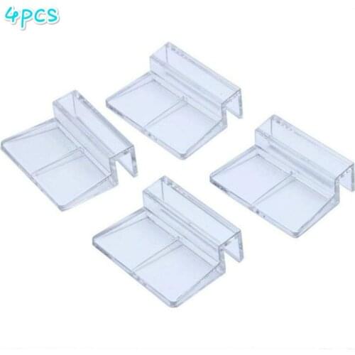 New 4Pcs Fish Aquatic Pet Parts Aquarium Fish Tank Acrylic Clips Glass Cover Support Holders 6/8/10/12mm