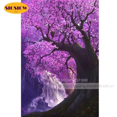 5d Diy Diamond Art Painting Scenery Plum Trees Full Square Drill Round 3D Daimond Mosaic Cross-stitch Kits Embroidery Home Decor