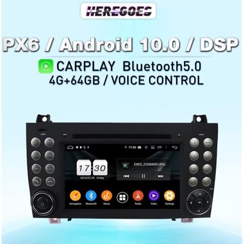 Carplay PX6 Android 10 Car DVD Player For Benz R171 W171 Benz SLK R171 W171 SLK200 SLK280 SLK350 SLK55 2004-2012 Wifi GPS Radio