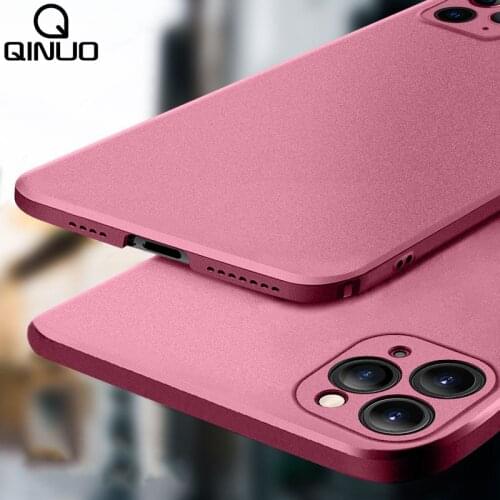 Ultra Thin Hard PC Shockproof Bumper Case For iPhone 11 12 Pro Max Mini XS XR X 7 8 Plus SE 2020 SE2 Armor Matte Sandstone Cover