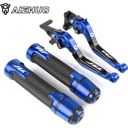 For YAMAHA YZFR1 YZF R1 2004-2014 Motorcycle Accessories Folding Adjustable Extendable Brake Clutch Levers+Hand Grips