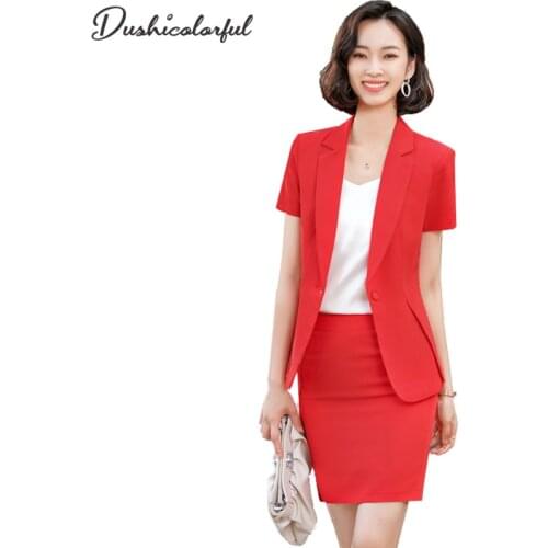 Dushicolorful Summer Skirt Suits
