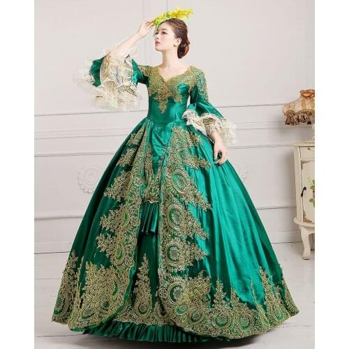 European Royal Court Dress Victorian Costume Roccoo Ball Cosplay Costume Vintage Queen Lolita Costume 3XL renaissance edwardian