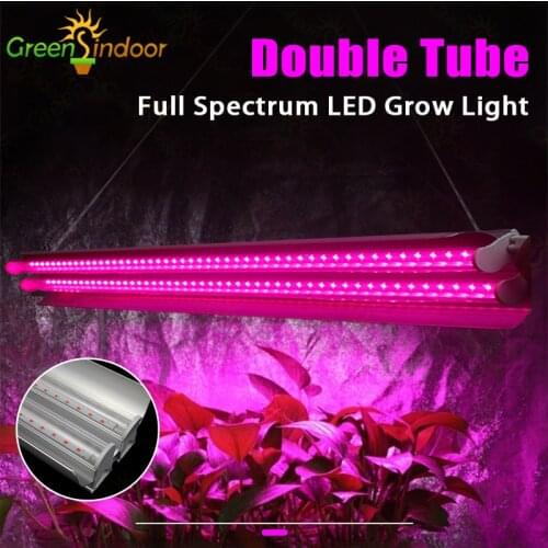 100W Double Tubes Grow Light Strips 50cm Phyto Lamp Full Spectrum Agriculture Cultivation Lamp For Indoor Greenhouse Plants
