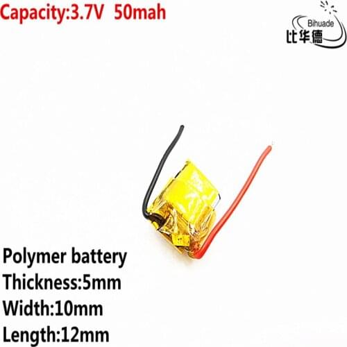 Liter energy battery Good Qulity 3.7v polymer lithium battery 50mah 501012 is suitable for I7 bluetooth headset MP3 MP4