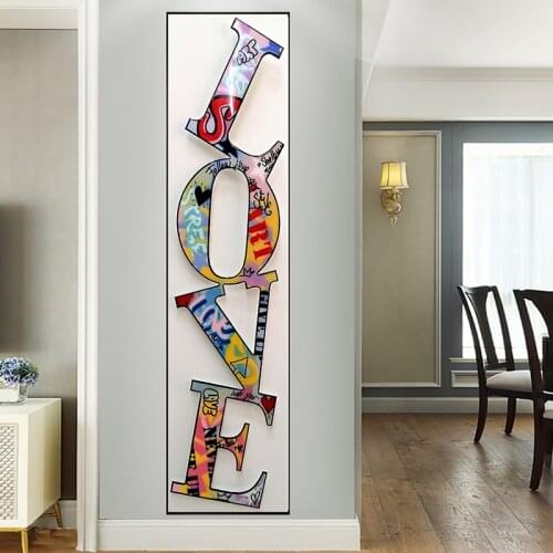 LOVE Art Love Pattern Graffiti Canvas Painting Canvas Art Posters Prints Wall Art for Living Room Home Decor