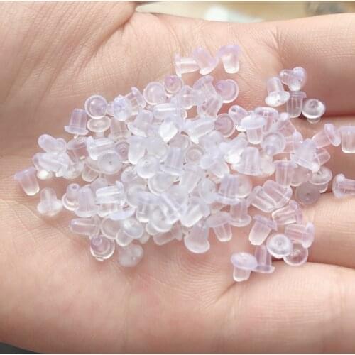 MESTILO Stud Earring Simple Clear Rubber Stoppers Silicone Round Ear Plugging Blocked Earring Backs Stoppers Ear Accessories