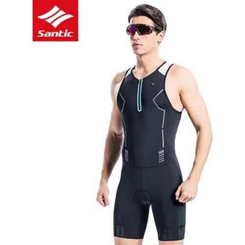 Santic Men Cycling Jersey Anti-Pilling Anti-sweat Ropa Ciclismo Pro Triathlon Bike Running Skinsuits Cycling Clothing