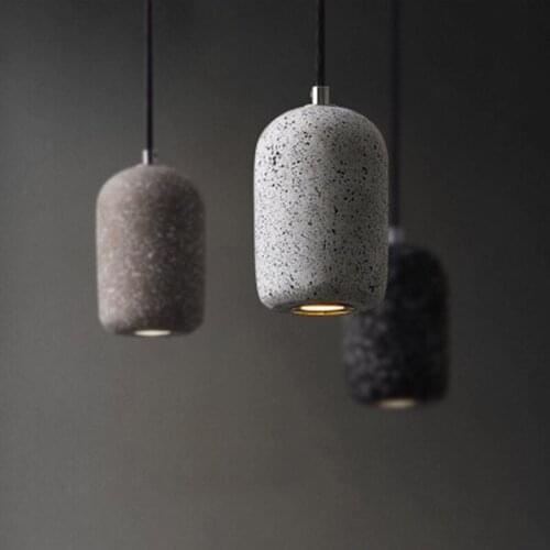 Nordic Industrial Wind LED Pendant Lights Nordic Loft Cement Decor Pendant Lamps Restaurant Cafe Bar Home Hanging Lamp Lighting