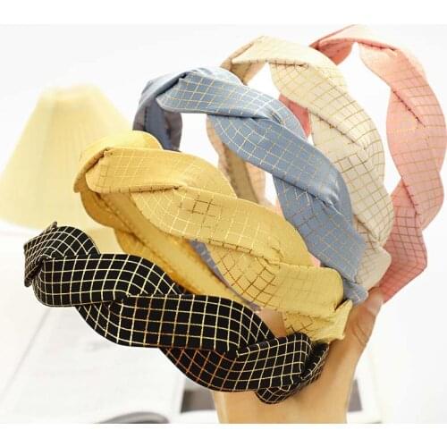 Weaving Cross Headband Bezel Turban Winding Hairbands Hair Bands Holder Ornament Fashion Hair Accessories Hair Hoop