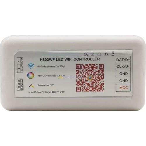 WIFI LED Controller H803 Full Color DIY Drive Max 2048 Pixels Support ArtNet Remote Control DC5-24V For WS2811 WS2812 SK6812