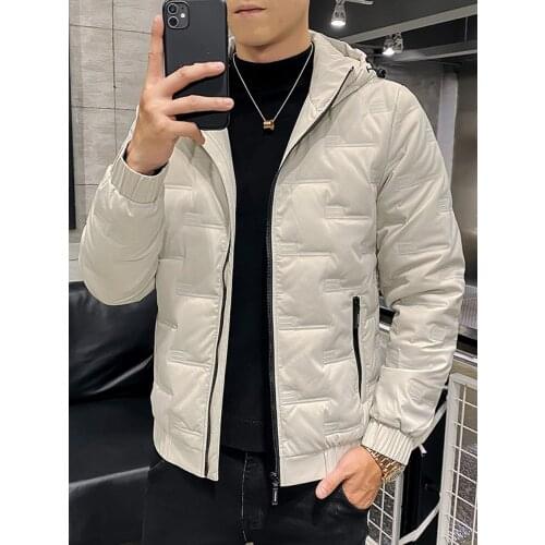 Hooded Down Jacket Mens Winter New Fashion Clothes White Duck Down Coat Male Fashionable Top Clothes