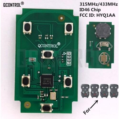 QCONTROL Car Remote Control Key Circuit Board for GMC Yukon XL Denali for Chevrolet Suburban Tahoe ID46 Chip FCC ID: HYQ1AA