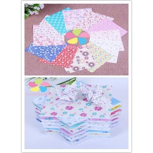 SALE! 12pcs/24pcs 14*14cm Random Square Floral Pattern Origami Paper Single Sided Kids Folded Scrapbooking Paper Craft I0501