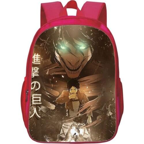 13 Inch Attack on Titan Backpack Girls Anime Knapsack Baby Children Cartoon Rucksack Girl gift School Bag Mochila