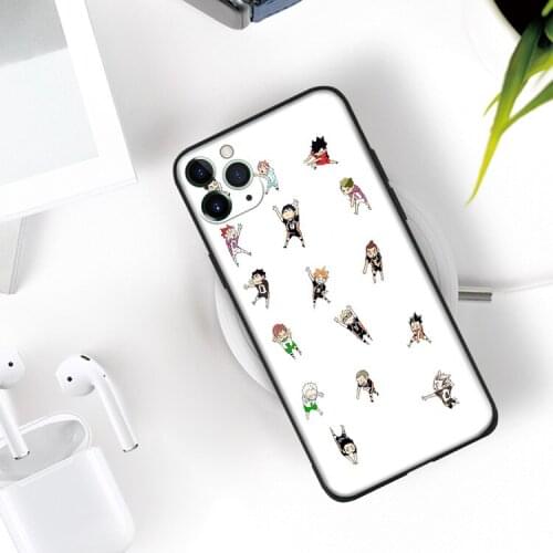 Haikyuu Anime Manga cute fanart silicone Phone Case FOR iPhone Se 6 6s 7 8 Plus X Xr Xs 11 12 Mini Pro Max Glass Cover Shell