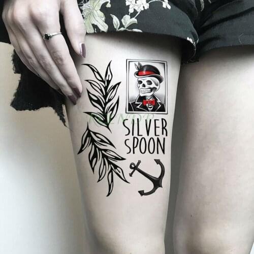 Waterproof Temporary Tattoo Sticker Anchor Skull head big size fake tatto flash tatoo tatouage temporaire for women girl men