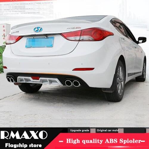 For Hyundai Elantra ABS Rear Bumper Diffuser Bumpers Protector For 2012-2017 ELANTRA Body kit bumper rear lip rear spoiler