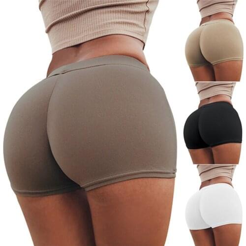 Women Lady Sports Shorts Workout Training Exercise Gym Shorts Skinny Elastic Fitness Leggings Shorts Female 5 Colors